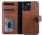 HANS/SON Handyhülle aus Echtleder kompatibel mit iPhone 13, Cognac, Lederhülle mit Kartenfächern, abnehmbarem Case und MagSafe