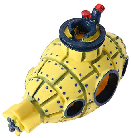 iplusmile Eincremehilfe Für Schildkröte Ornament Fisch Mode Mit U-Boot Hause Tank Blase Aquarium Unterstand Höhle Landschaft Maker Verstecken Simulation Landschaft Versteckte Höhle