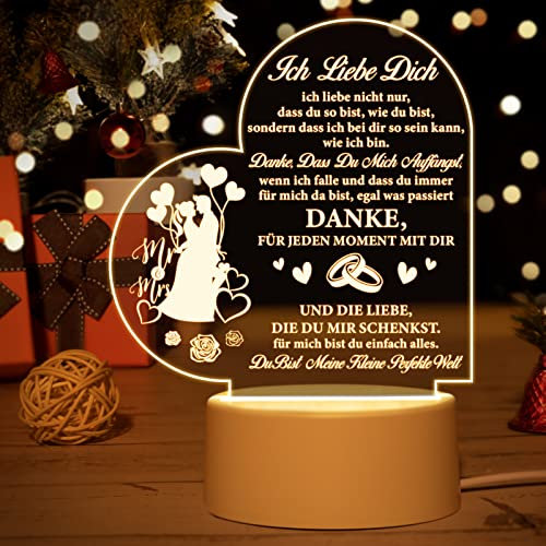 Vetbuosa Jahrestag Geschenk für ihn, Geschenke für Freundin, Partner Geschenke, Jahrestag Geschenk für Sie, Ich Liebe Dich Geschenke für Männer, Geschenk für Ehefrau - Acryl Nachtlampe