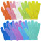 Gants Exfoliants,10 Pièce Gants de Bain Exfoliants Gants de Gommage de Bain,Pour Hommes, Femmes, Enfants Pour Exfoliation/Douche/Baignoire/Spa/Massage (10 Couleurs)