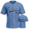 Personalisiertes Baseball Trikot 3D Stickerei/Druck Trikot Shirt mit Deinem Namen und Nummer Hip-Hop-Sportuniform für Herren Damen Kinder Fantrikot Blau