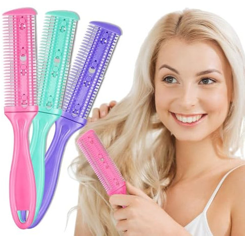 PLABBDPL Pettine Rasoio Doppio Lato, 3Pcs Pettine Doppio Taglio Capelli, Pettine Rasoio, Pettine Capelli più Sottili, per Taglio E Styling Dei Capelli