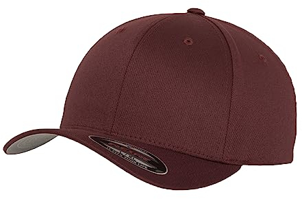 Flexfit Caps Wooly Combed Cap Delta Tartan Glen Unisex Cap Baseball XXS-XXL Basecap Mütze, Youth, 1x Maroon & 1x HL-Kauf Notizblock