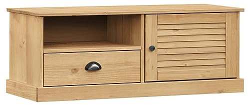 vidaXL Mueble para TV Vigo Madera Maciza de Pino 106x40x40 cm, Soporte de TV, Mueble Multimedia, Armario Auxiliar, Armario de TV