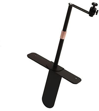Support de Projecteur pour Tête de Lit, Dossier de canapé, Hauteur Réglable, Rotation à 360 Degrés Inclinable à 90 Degrés, Support de Projecteur à Structure Métallique (Noir)
