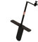 Projector Stand for Bed Headboard, Couch Back, Adjustable Height, 360 Degree Rotatable 90 Degree Tiltable, Metal Structure Projector Mount (black)
