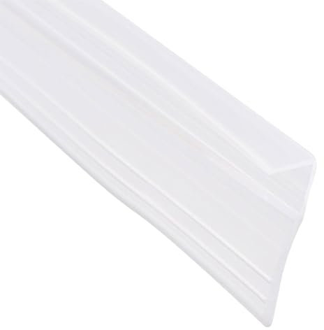 TA-VIGOR Frameless Shower Door Bottom Seal Strip, 20mm Drip Rail - 10mm Glass x 2000mm Length F-Type Glass Shower Screen Door Sweep Silicone for Shower Door Seal