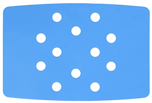 LANTRO JS Duschstuhl Auflage Abdeckung, Badewannensitz, Duschhocker Kissen, Rutschfest, Weiches Polster Mit Löchern, Hält Warm, EVa Blue Perforation Design, Tragbares Duschhocker Kissen,35x24x0.4cm