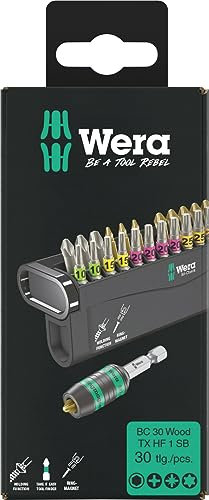 Wera 05057437001 Bit-Check 30 Wood TX HF 1 SB, Bit-Satz, 30-teilig