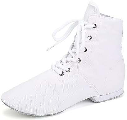 VCIXXVCE Damen Schnür Jazzschuh Canvas Jazz Ballett Tanzschuhe Flache Ballsaal Moderne Jazz Tanzstiefel