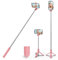 HCTian Selfie Stick Tripod,3 in 1 Extendable 360° Rotation Tripod Stand with Detachable Wireless Remote Portable Mobile Phone Holder Compatible with iPhone,Android,samsung (pink)