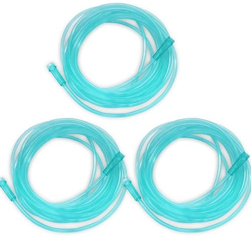 Healva Sauerstoffschlauch, 5 m, Grün, Silikon, 3 Stück