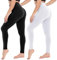 CAMPSNAIL 2er Pack Leggings Damen Schwarz High Waist Sport Leggins Blickdicht Sporthose für Gym Yoga(Schwarz&Weiß,XXL)