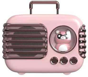 Retro Bluetooth Speaker Wireless Vintage Small Speaker with Stereo Sound, Portable Mini Luggage Mini Speaker Creative Vintage Lovely Small Speaker for Home,Travel,Outdoor (1)