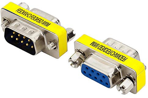 Kochenty Adaptateur VidéO D'Ordinateur DB9 DB9 Mâle à Port SéRie à Trou 9 Broches VGA Adaptateur de Câble