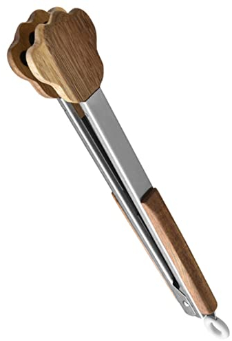 Cabilock 9 Zoll Edelstahl Grillzange für Katzen Grillwerkzeuge mit Ergonomischem Griff Zum Servieren Von Speisen