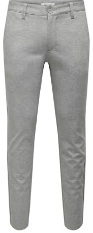 Only & Sons Herren Onsmark Slim Check Pants 9887 Noos Chinohose, Glacier Gray, 29W / 30L EU