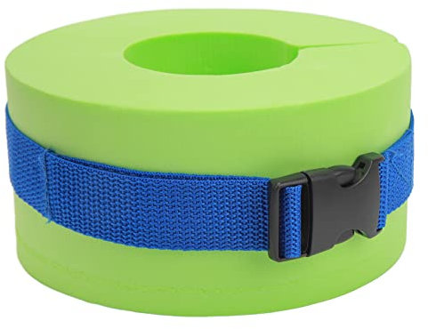 Glomora Anillo de flotación aeróbicos de Agua,Bandas de Tobillo para natación Verde Espesar Tobillos Brazos Flotador Manguito de natación con Hebilla para Nadar Entrenamiento físico