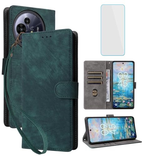 IUQXU Funda tipo cartera para TCL 50 Nxtpaper 5G con protector de pantalla [bloqueo RFID] de cuero con soporte para tarjetas y correa de soporte, para TCL 50 Pro Nxtpaper TCL50 Nxtpaper 5G, color