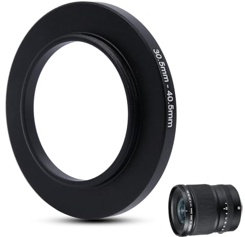 Metall Step-Up Ring Filter Adapter - 30.5mm auf 40.5mm - Metallring Step-Up Adapter für Filter, kompatibel mit Allen 40.5mm UV, CPL, ND-Filtern, Objektivhauben, gewindegedrehten Objektiven usw