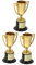 GAROZATION 3pcs Mini Gold Plastic Trophy Toy Party Favor Award Cup for Boys and Girls Classroom Party Decorations