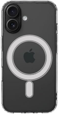 Tactical Schutzhülle für iPhone 16 mit MagSafe Ständer – transparent