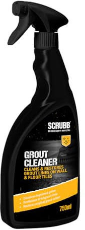 SCRUBB Grout Cleaner, Removes Stubborn Dirt, Ready-to-use, Removes Marks and Stains, Cleans Grout in Tiled Walls and Floors, 750ml