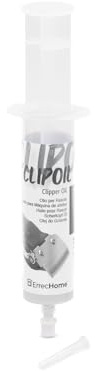 ERRECHOME ClipOil Öl für Rasierer, Haarschneidemaschinen, Bartschneider, Trimmer; schmiert und kühlt Scherköpfe, schützt vor Korrosion, 30 ml Spritze