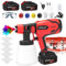 Kit di verniciatura a spruzzo per batteria Makita 21 V, con 2 batterie da 4000 mAh, serbatoio da 1000 ml, con 4 ugelli (1/1,8/2,5/3 mm), motore brushless