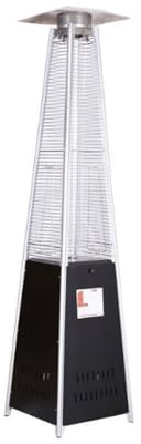44,000 BTU Patio Heater With Adjustable Heat Triple Safety, Portable Outdoor Heater For Backyard, Garden, Residential Commercial Use(Black)