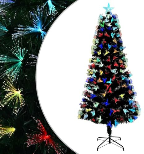 vidaXL Artificial Christmas Tree Green 210 cm PVC, Living Room, Cone-Shaped, ArtDeco, Durable, Water-Resistant Materials, Festive Tree, Indoor and Outdoor Christmas Decor