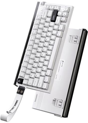 MAMBASNAKE x Attack Shark R85HE 75% Kabelgebundene Magnetische Tastatur, Mechanischer Schalter, 8000 Hz Abtastrate, Schnelle Auslösung, 0,005 mm RT-Genauigkeit, 0,08 ms Latenz, RGB Backlit Box (Weiß)