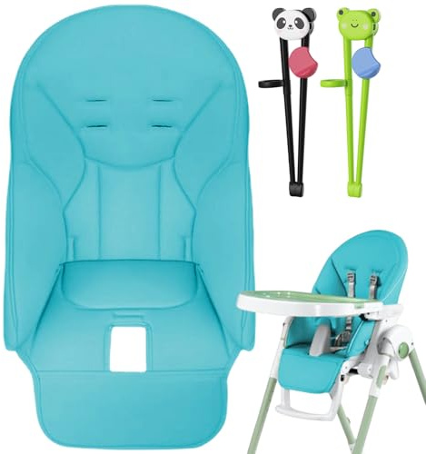 Sitzverkleinerer Kissen Baby Hochstuhl Bezug - Baby Hochstuhl Sitzbezug, Esszimmerstuhl Sitzkissen, PU Leder Hochstuhls Sitzauflage Für Kinderhochstühle Mit 2 Paar Essstäbchen