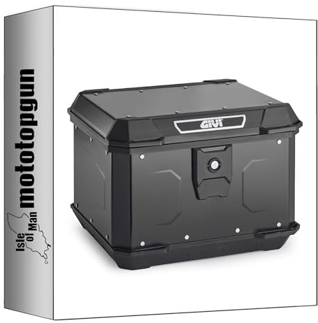 givi motorradkoffer alp44b monolock alpina aluminium schwarz 44 lt + träger kompatibel mit piaggio beverly 125-250 2004 mototopgun alp44b + e341
