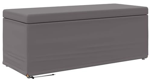 HETFTJN Hocker Grau 101 x 41 x 40 cm Sitzbank Kunstleder Polsterbank ohne Rückenlehne für Esszimmer Wohnzimmer Flur Moderne Polsterung Sitzgelegenheit aus Holzwerkstoff