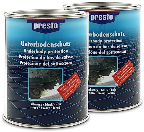 2x 1,3kg PRESTO Unterbodenschutz Bitumen Antidröhn