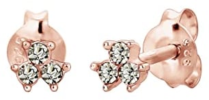 Elli Ohrringe Damen Ohrstecker Geo Trio Fein mit Kristall in 925 Sterling Silber