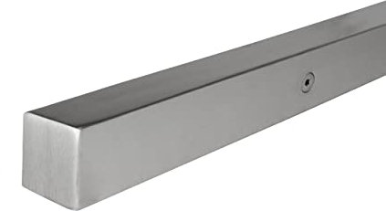 INOXLM Corrimano in acciaio inox AISI 304 con finiturasatinata 40x40 mm| Corrimano in acciaio inox made in Italy | Corrimano fai da te | Corrimano ideale per uso interno ed esterno (600 mm)