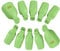 Uhat Plastic Finger Toe Nail Soak Off Cap Clips Nail Wipe Cotton Pads Double End Cuticle Pusher Scraper Gel Nail Polish Remover Tools Set (Toenail Soak Off Clips, Green)