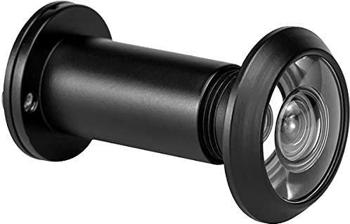 Earl Diamond - Peep Holes for Door, Solid Brass 200-Degree Door Viewer Peephole with Heavy Duty Rotating Privacy Cover for1-3/8 to 2-1/6 Doors Doors for Home Office Hotel, Black