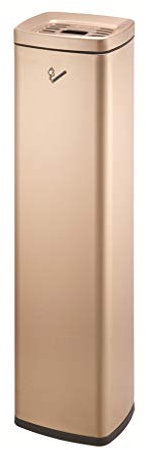 LOFAMI Draußen Standaschenbecher Edelstahl Aschenbecher Vertikal Außenzigarettenstummel Rauch Bin Außen Rauchen Aschenbecher Stand Aschenbecher Standaschenbecher für Draußen (Color : Gold)