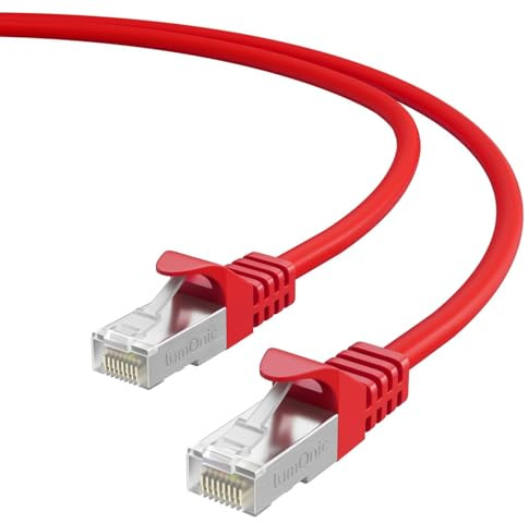 Lumonic CAT7 Câble Patch S/FTP 7,5m | RJ45 | Rouge | Ethernet LAN | Câble de réseau
