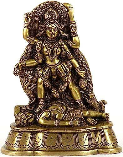 AONA Kali Maa Skulptur | Murti | Adi Shakti Ma | Göttin Kali | Messing Idol | Murti