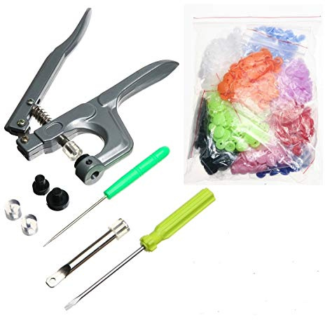 Lot de 200 pinces à boutons pression T5 en résine plastique (#2)