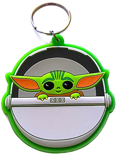 Fantasy-Schlüsselanhänger/Star Wars Baby Yoda Mandalorian/Maße: 6,5 x 6 cm