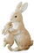 Loberon Hasen Aliena, handveredelt und handbemalt, Hasenmama mit Kind, romantischer Charme, Osterfiguren, Osterhase, Ostern, Osterdeko, Polyresin, braun