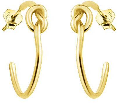 SOFIA MILANI - Damen Ohrringe 925 Silber - vergoldet/golden - Knoten Steck Creolen - 20934