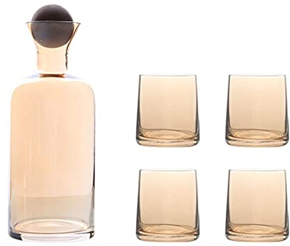 Caraffa per Acqua refrigerante Bollitore d' acqua creativo Bollitore di lusso Jugs Water Cup Vassoio Set Vetro Tazza da tè for la tazza da tè Home Cucina Branco da cucina Trasparente Bollitore freddo