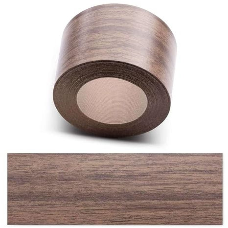 ben+camilla.com Kantenumleimer zum Aufbügeln | Nussbaum 60 mm x 10 m Rolle (glatt matt) | Premium Qualität für professionelle Ergebnisse | Kantenschutz