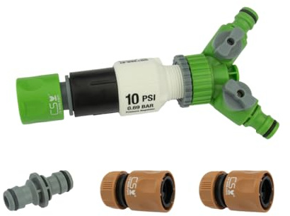 CS Druckminderer 0,69 bar mit 2-Wege-Regulierventil – Set 1 für CS Perlschlauch Startup – druckreduziert & wassersparend für die ökologische Gartenbewässerung